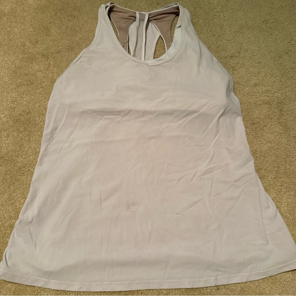 Lululemon Athletica Light Gray Tank Top